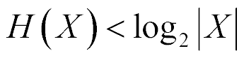 H(X) is lessthan log base 2 |X|