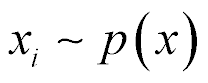 x sub i is similar to p(x)