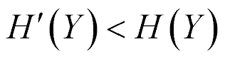 H'(Y) is less than H(Y)