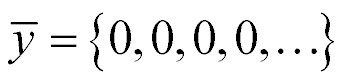 ybar = {0, 0, 0, 0, ...}