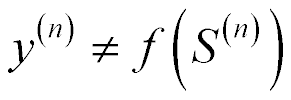 y sup (n) is not equal to f(S sup (n))